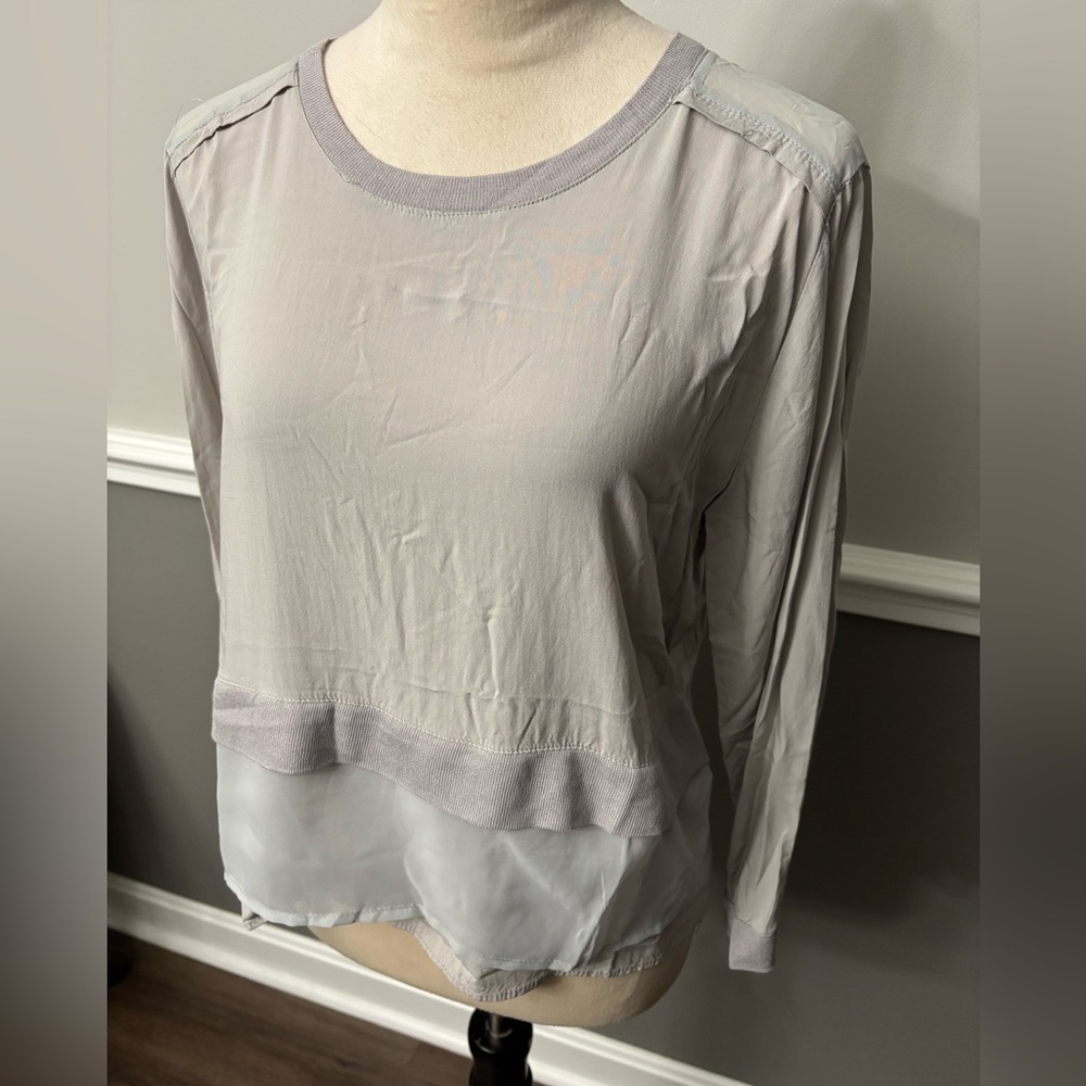 a Shappe Apparel LA Gray Long Sleeve Top NWT